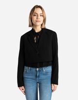 marynarka - z domieszką wiskozy - czarny