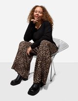 Culotte - Leopardenmuster - beige