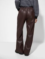 Broek - Imitatieleer - donkerrood