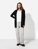 Longcardigan - Aufgesetze Taschen - schwarz