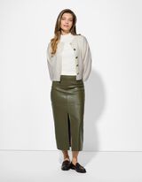 Cardigan - Knopfleiste - wei&szlig;