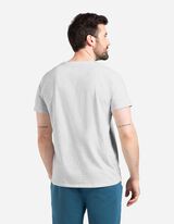 T-Shirt - Meliert - wei&szlig;