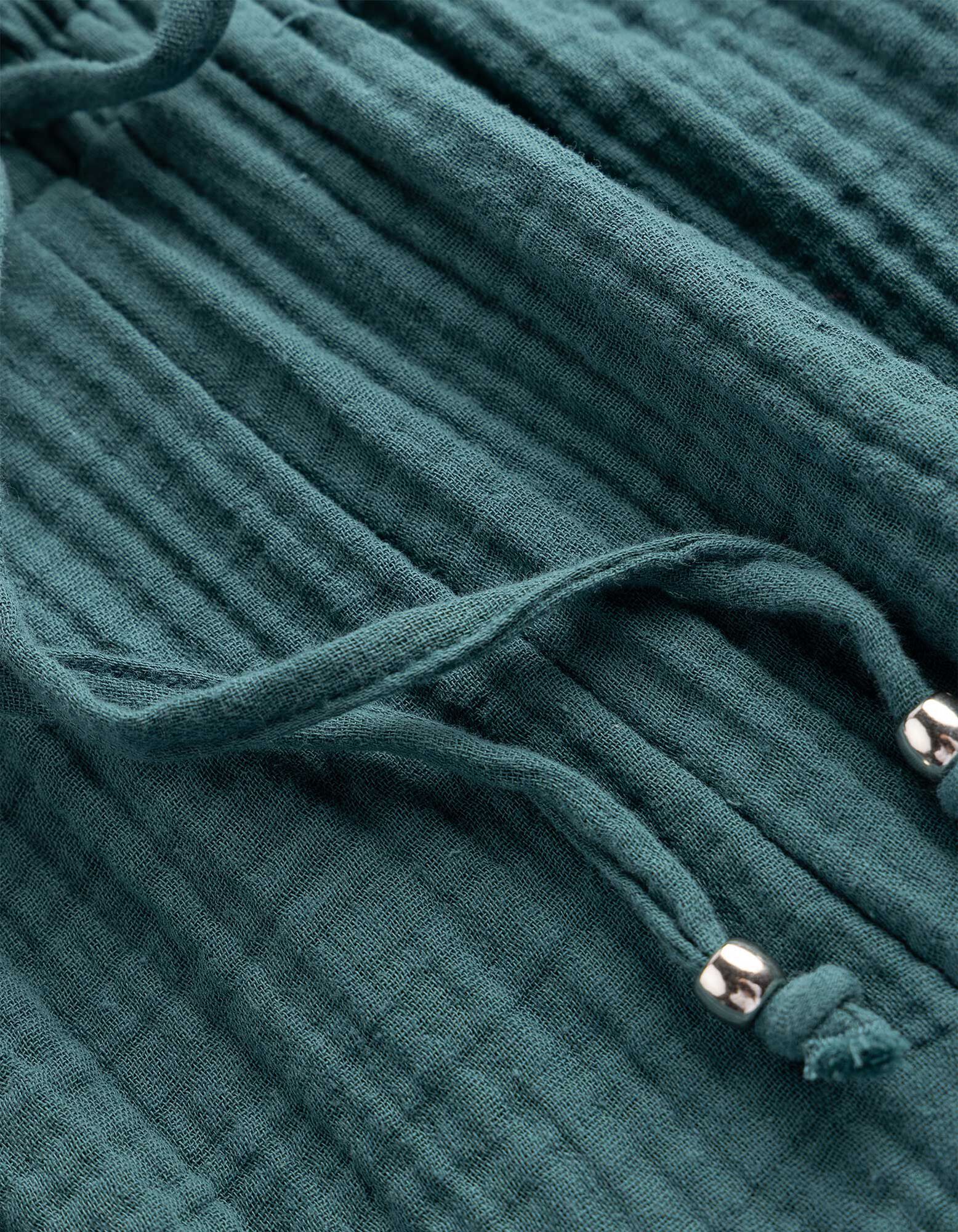 Short - Mousseline - donkergroen