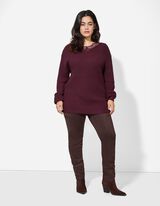 Leggings - Wildlederimitat - dunkelbraun