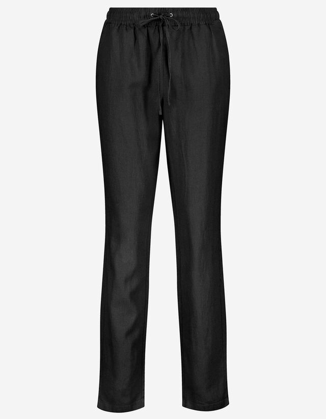 Pantaloni da jogging - Misto lino - nero