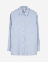 Bluse - Oversized Fit - hellblau