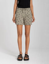 Pantaloncini - Stampa allover - verde chiaro