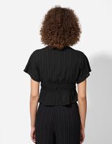 Blusa - Scollo a V - nero