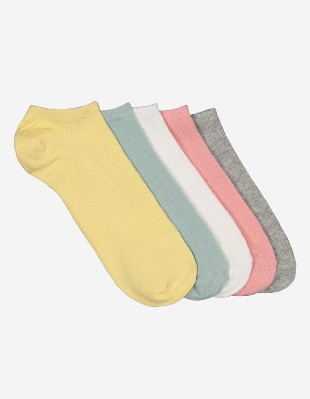 Calze sneakers - Confezione da 5 pezzi - giallo chiaro