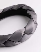 Ozdoba do vlasů  - Měkký materiál - svetle šedá