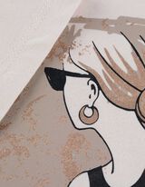 T-Shirt - Glitzerprint - beige