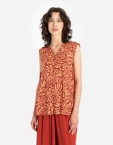 Haut en dentelle - LENZING™ ECOVERO™ - Rouge foncé