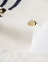 Kardiganas - Viskozės mi&scaron;inys - baltas