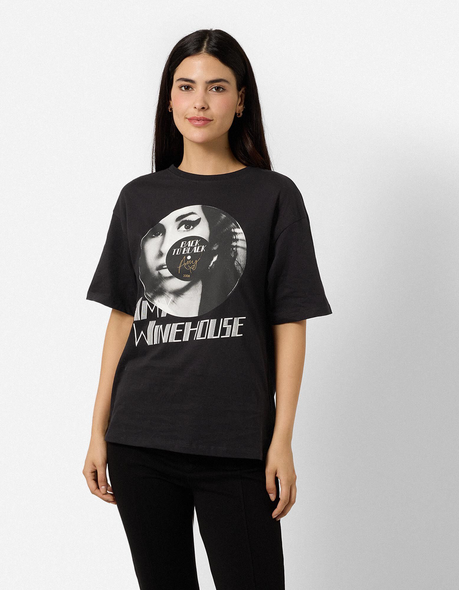 T-shirt - Amy Winehouse - noir
