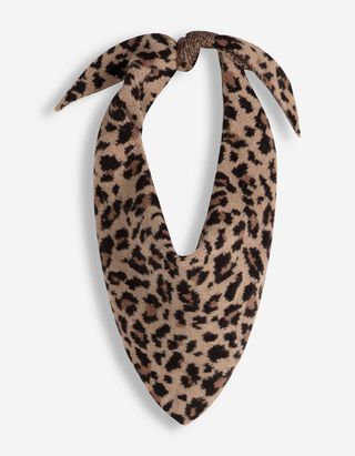 Schal - Leopardenmuster - Braun