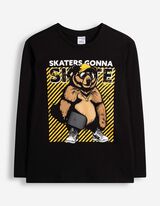 Longsleeve - Voorkantprint - Zwart