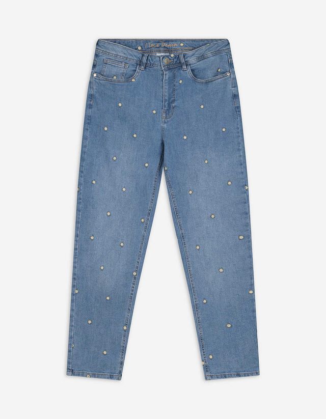 Jeans - Mom Fit - blau