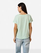 T-shirt - Borduursels - Lichtgroen