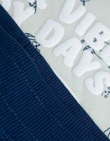 Pyjama Set aus Shirt und Shorts - Allover-Muster - hellgrün