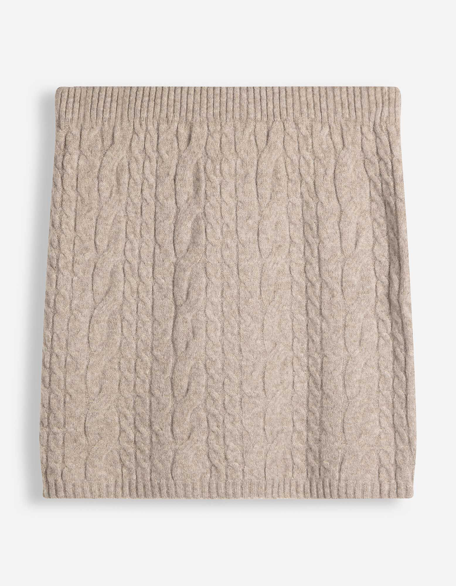 Strickrock - Zopfstrick - Braun