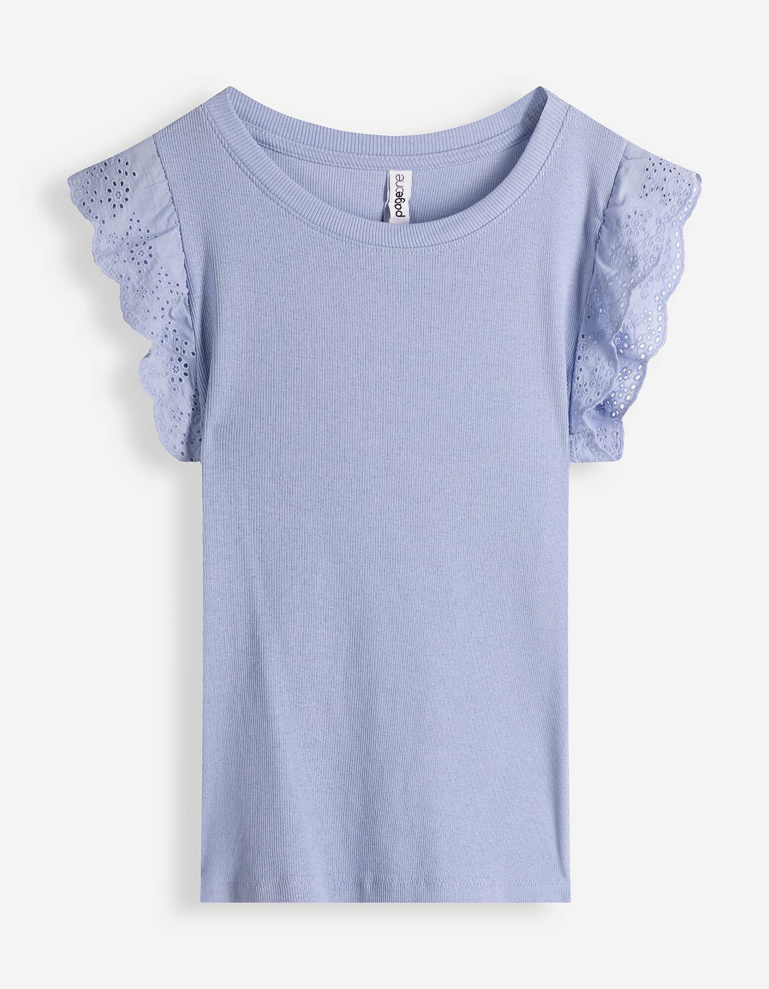 Top sans manches - Volants - bleu clair