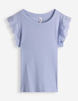 Top sans manches - Volants - bleu clair