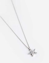 Kette - Ziersteine - silberfarben