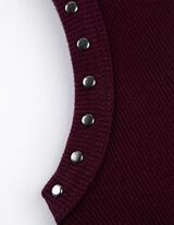 Top - Met studs - donkerlila