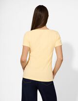 T-Shirt - Stretchanteil - hellgelb