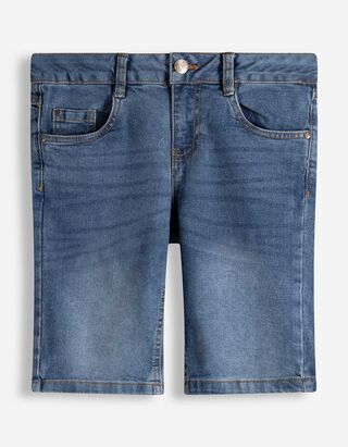 Dž&iacute;nov&eacute; &scaron;ortky - středně modr&yacute; denim - modra