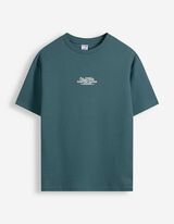 T-shirt - Wafelstructuur - Donkergroen