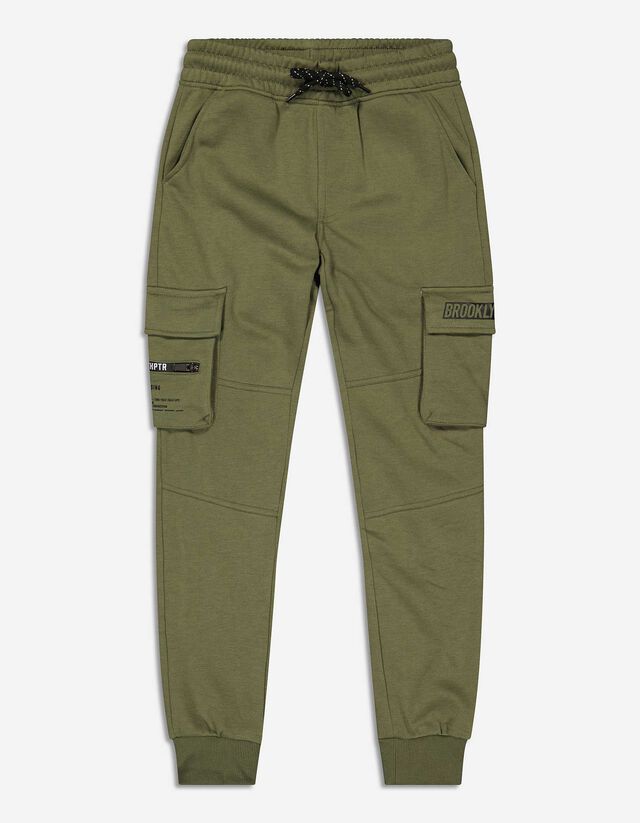 Pantaloni da jogging - Tasche applicate - verde scuro