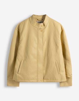 Blouson - Imitatieleer - lichtgeel
