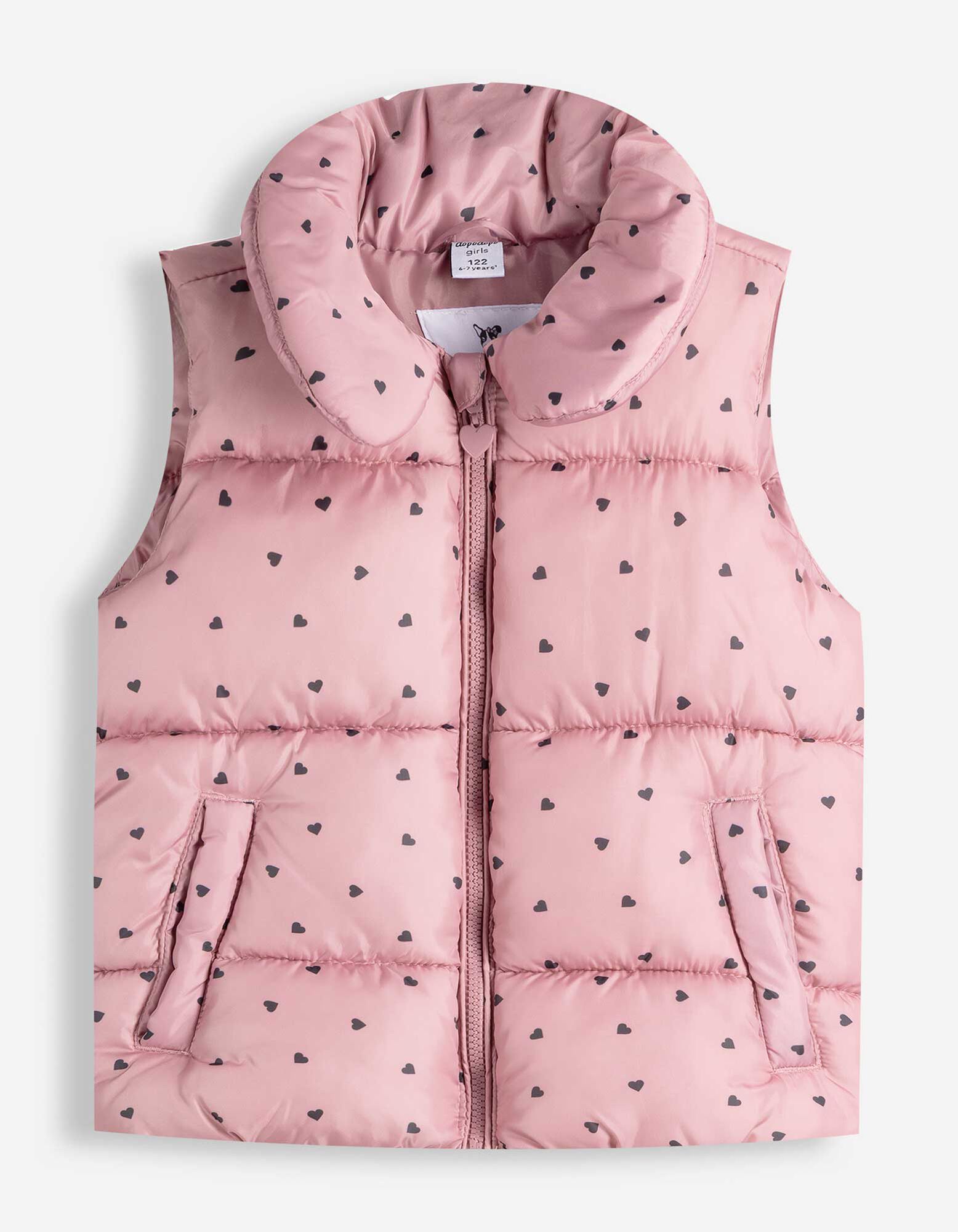 Weste - Allover-Print - Rosa