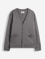 Cardigan - Patte de boutonnage - gris fonc&eacute;