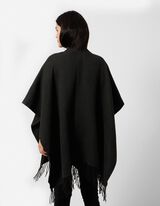 Poncho - Effen - Donkergrijs
