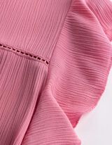 Blusenshirt - einfarbig - Pink