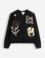 Cardigan - Jacquard - Schwarz