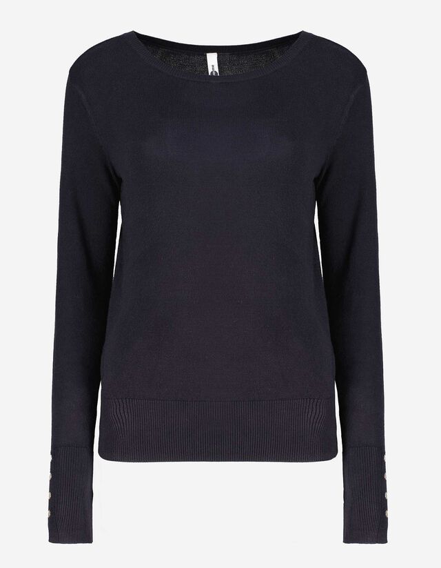 Pullover - Misto viscosa - nero