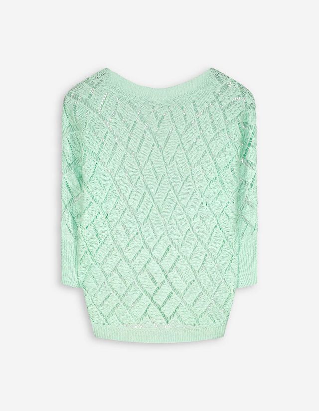 Maglione - Misto cotone - verde chiaro
