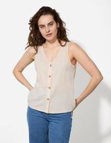 Top - einfarbig - wei&szlig;