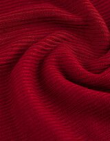 Pulover de tricot - Mâneci supradimensionate - Rosu inchis