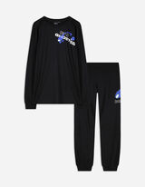 Pyjama Set aus Langarmshirt und Hose  - Among US - schwarz