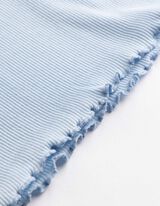 Top - Gerippt - Hellblau