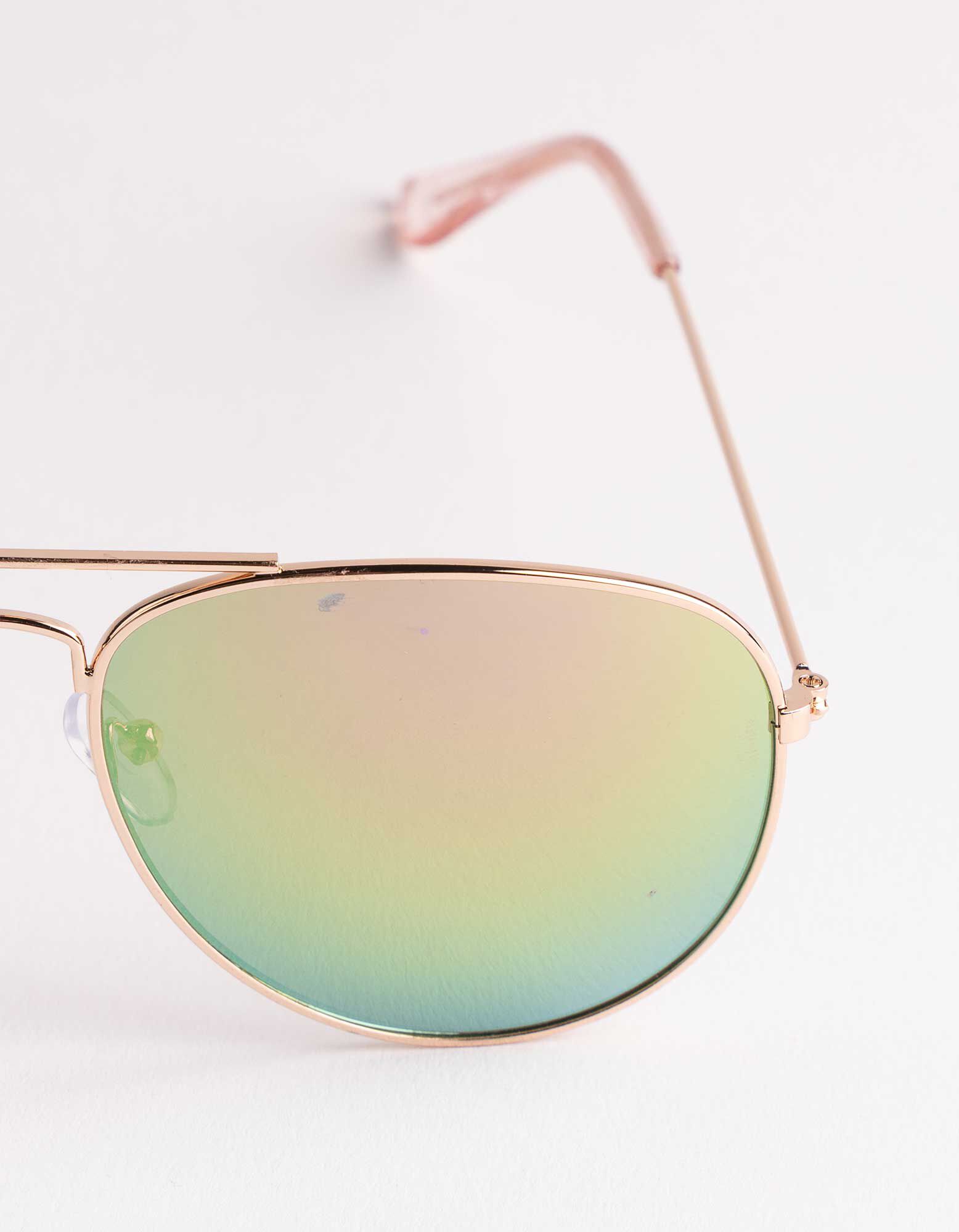 Sonnenbrille - Pilotenform - goldfarben