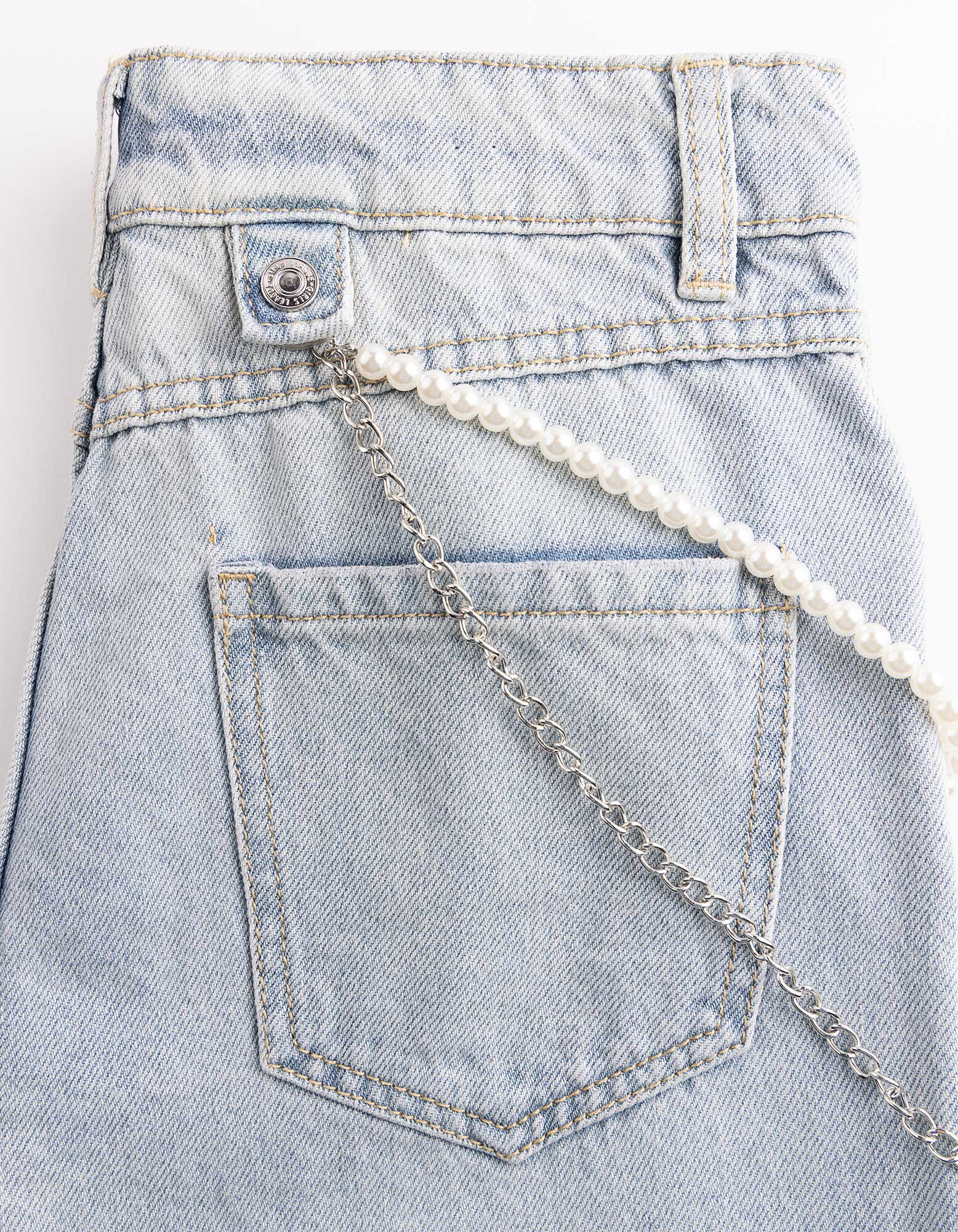 Jeans - Kettingdetail - Lichtblauw