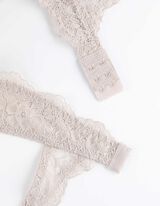 Mar&scaron;kinėliai-liemenėlė - Nėrinių apvadas - smelio spalvos