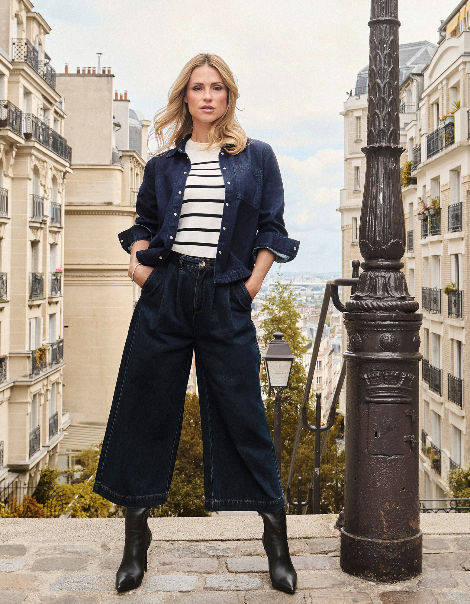Culotte - Wide Fit - Dunkelblau