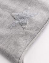 Beanie - Glitzerprint - Grau