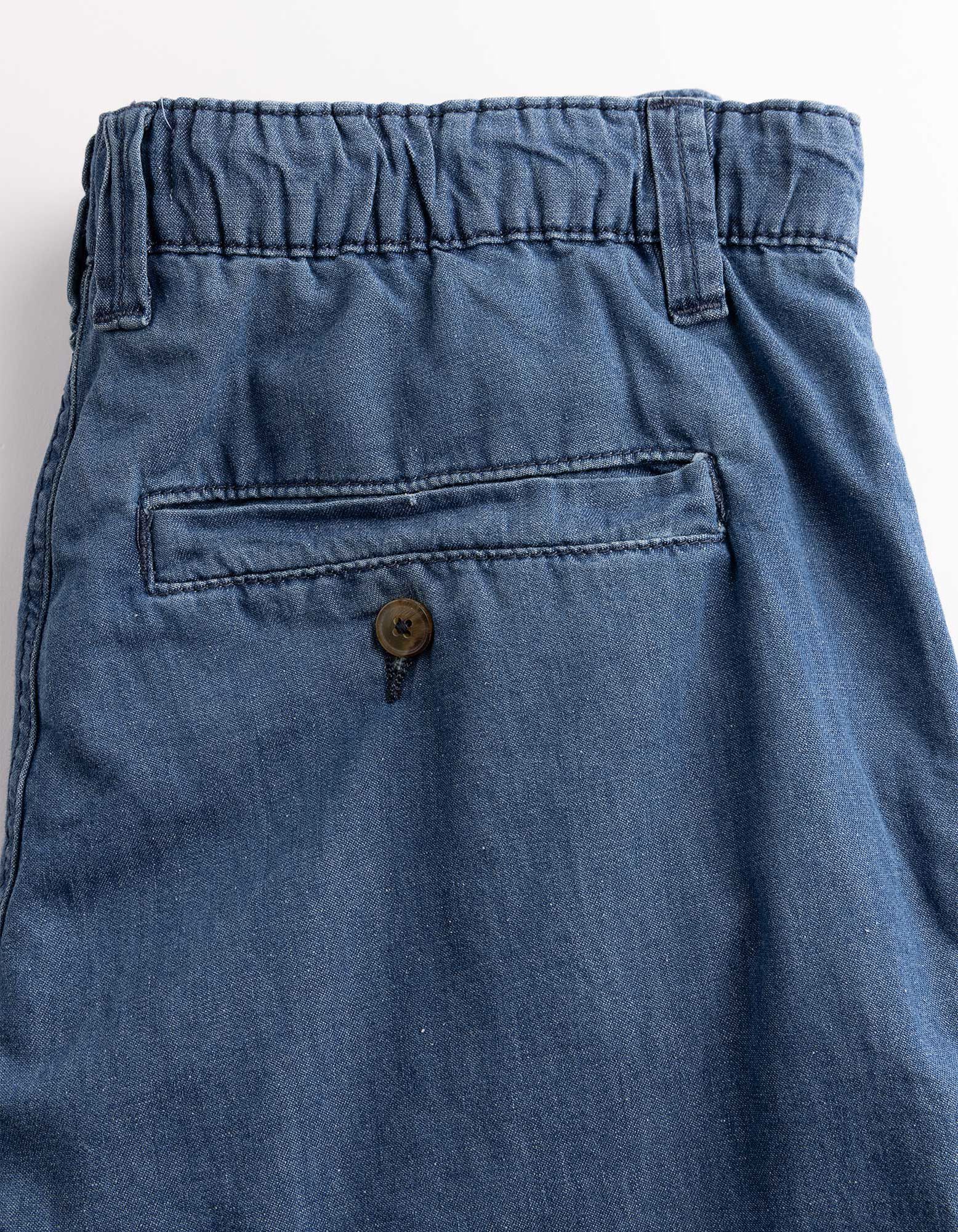 Shorts - Knopfverschluss - blau